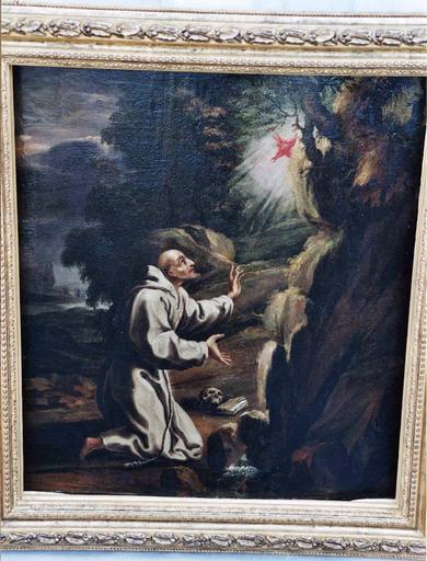 tableau : Saint François d'Assise recevant les stigmates, cadre - © Ministère de la Culture (France), Médiathèque du patrimoine et de la photographie, diffusion RMN-GP