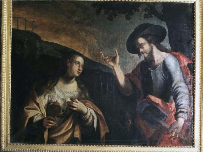 tableau : L'Apparition du Christ en jardinier à sainte Marie-Madeleine, cadre - © Ministère de la Culture (France), Médiathèque du patrimoine et de la photographie, diffusion RMN-GP
