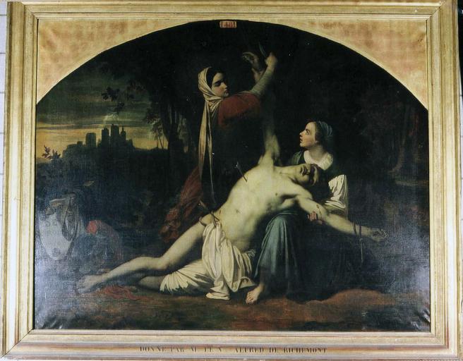 tableau : Saint Sébastien détaché par la veuve Irène et sa servante, cadre - © Ministère de la Culture (France), Médiathèque du patrimoine et de la photographie, diffusion RMN-GP