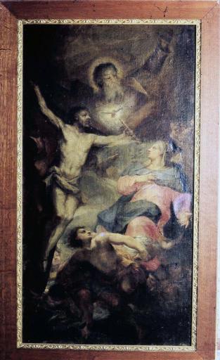 tableau : La Vierge Marie, élevée au Ciel, accueillie par la Sainte Trinité, cadre - © Ministère de la Culture (France), Médiathèque du patrimoine et de la photographie, diffusion RMN-GP