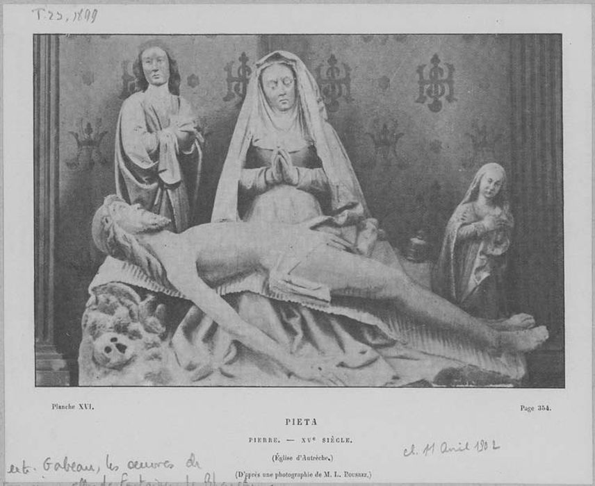 groupe sculpté : Vierge de Pitié