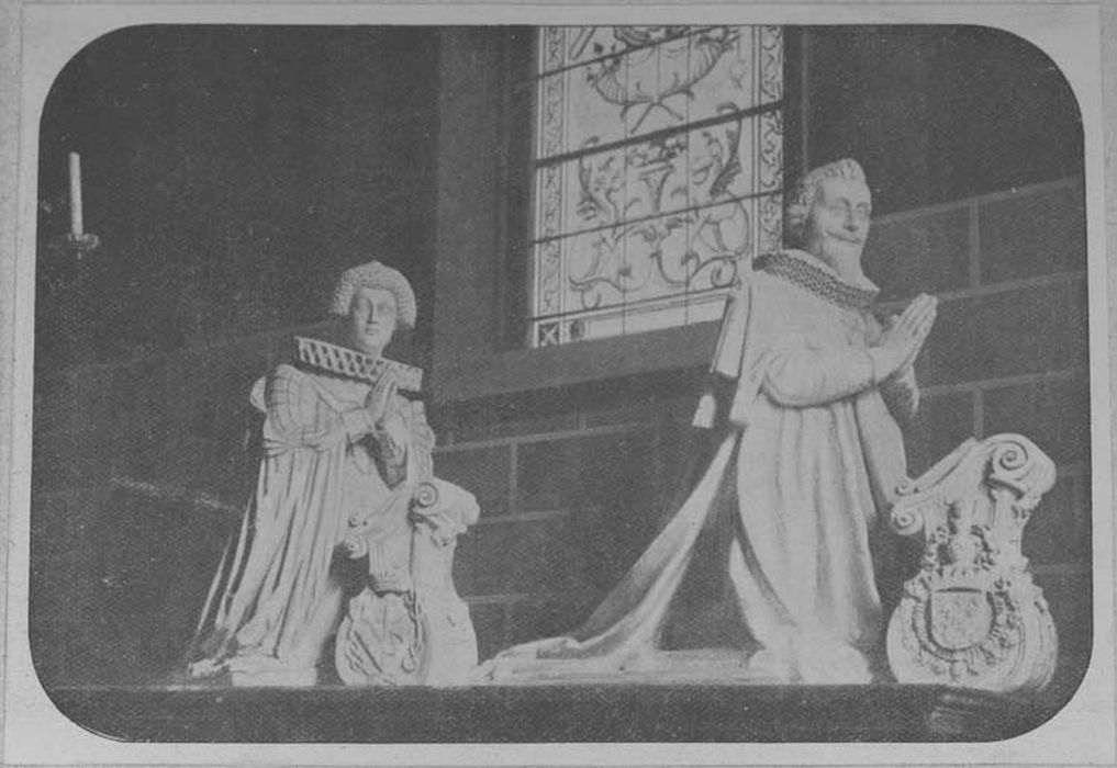 statues (statue funéraire) de Martin du Bellay, prince d'Yvetot, et de Louise de Sapvenières