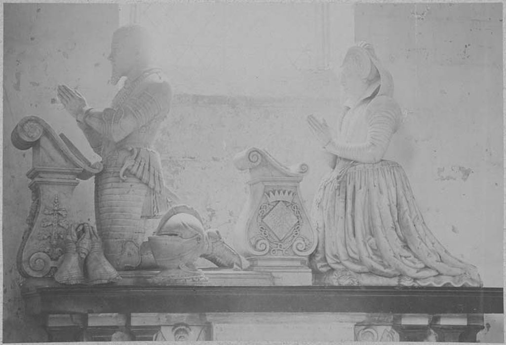 statues (statue funéraire) de René du Bellay et de Marie du Bellay