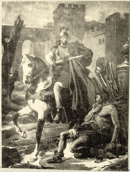 tableau : Saint Martin et le pauvre