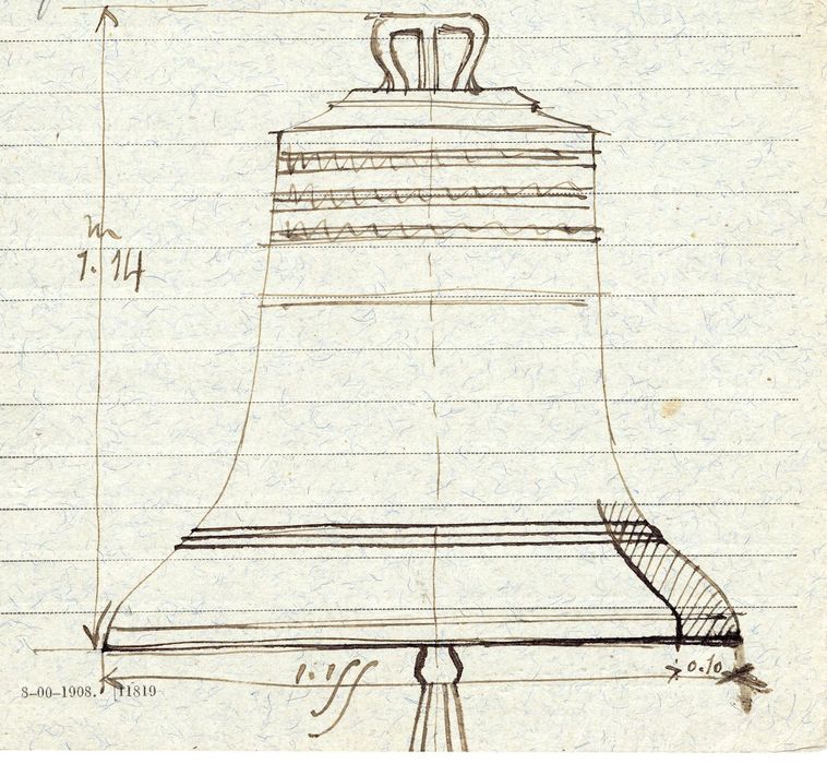 cloche (dessin : encre sur papier) - © Ministère de la Culture (France), Médiathèque du patrimoine et de la photographie, diffusion GrandPalaisRmn Photo