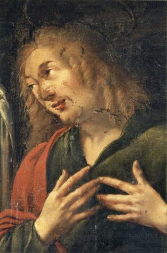 tableau : Crucifixion, détail de saint Jean