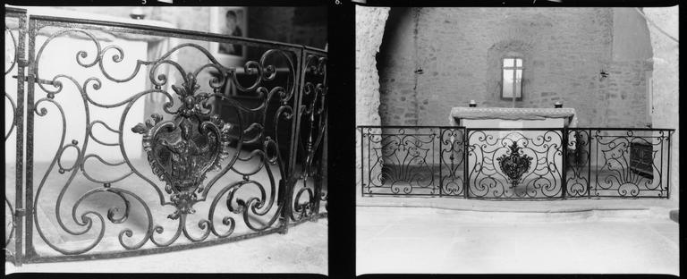 clôture de choeur (barrière de communion), fer forgé
