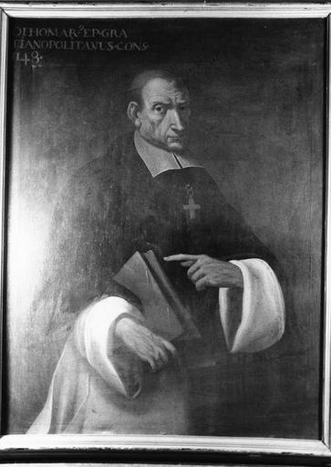 tableau : Othomar, évêque de Grenoble, huile sur toile