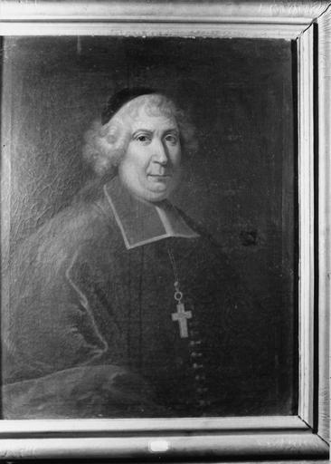 tableau : portrait de Pierre Scarron, évêque de Grenoble, huile sur toile