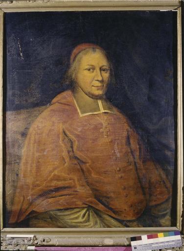 tableau : portrait du cardinal le Camus, évêque de Grenoble, huile sur toile