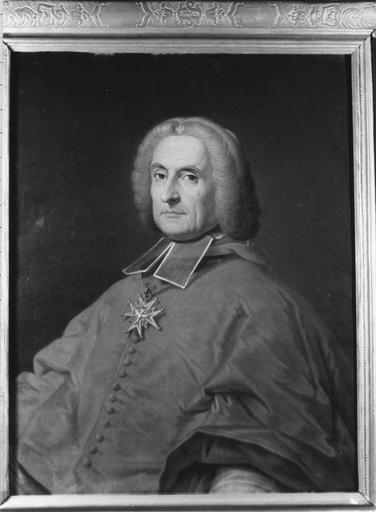 tableau : portrait du cardinal de Tencin, archevêque de Lyon, huile sur toile