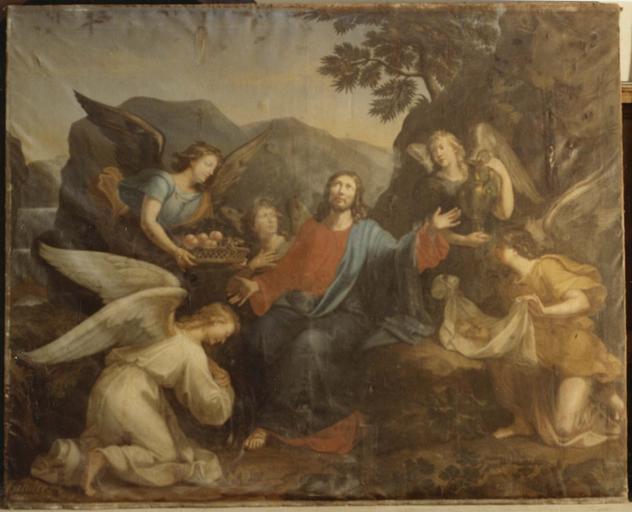 Tableau : Christ servi par les anges (le)