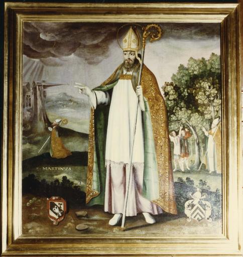 tableau : saint Martin, huile sur toile, cadre en bois doré - © Ministère de la Culture (France), Médiathèque du patrimoine et de la photographie (objets mobiliers), tous droits réservés