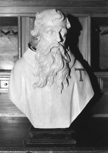 buste : saint Antoine, bois sculpté repeint - © Ministère de la Culture (France), Médiathèque du patrimoine et de la photographie (objets mobiliers), tous droits réservés