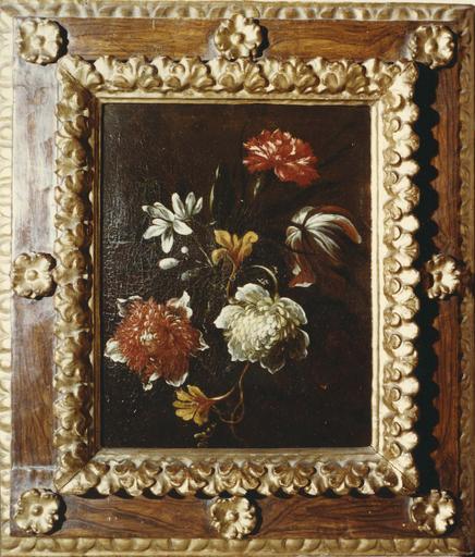 tableau : fleurs, panneau peint par Monnoyer et cadre en bois - © Ministère de la Culture (France), Médiathèque du patrimoine et de la photographie (objets mobiliers), tous droits réservés
