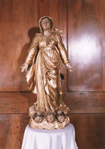 statue : Vierge de l'Assomption, bois doré