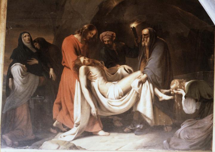 tableau : Mise au tombeau, huile sur toile, 1832 - © Ministère de la Culture (France), Médiathèque du patrimoine et de la photographie (objets mobiliers), tous droits réservés