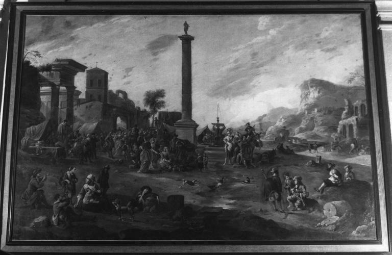 tableau : Marché italien, huile sur toile - © Ministère de la Culture (France), Médiathèque du patrimoine et de la photographie (objets mobiliers), tous droits réservés