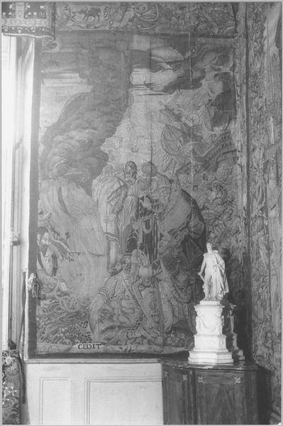 pièce murale : histoire de saint Paul, le Naufrage, vue partielle