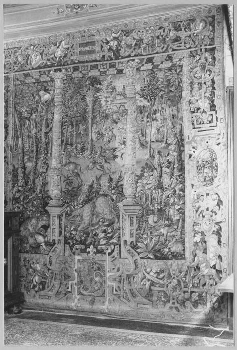 pièce murale : scène de chasse