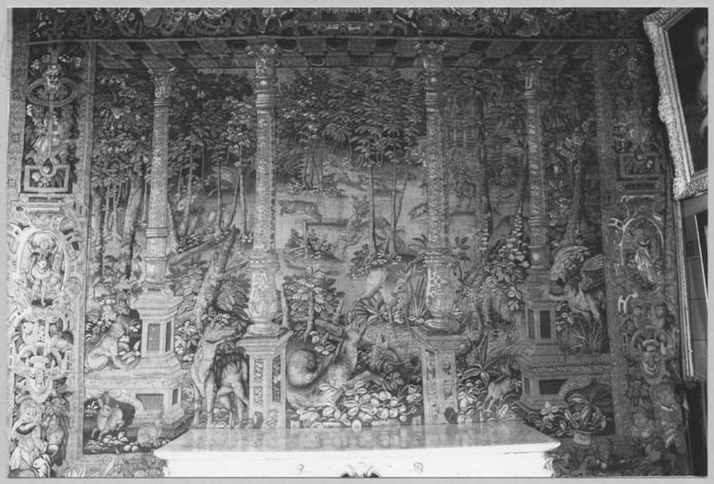 pièce murale : scène de chasse