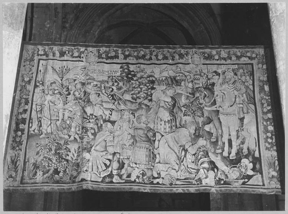 pièce murale : scène de la vie de saint Maurice, mort de Saint-Maurice et de sa légion