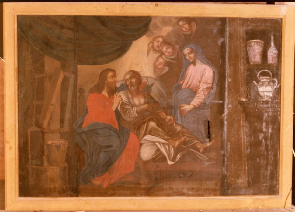 Tableau et son cadre : Mort de saint Joseph