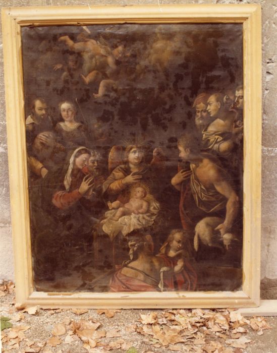 Tableau et son cadre : Adoration des bergers