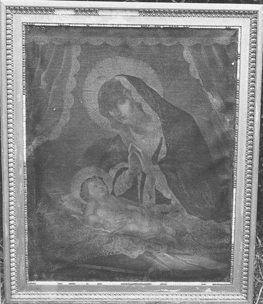 tableau : La Vierge adorant l'Enfant, vue générale - © Ministère de la Culture (France), Médiathèque du patrimoine et de la photographie (objets mobiliers), tous droits réservés