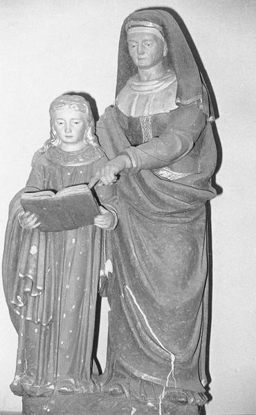 groupe sculpté : L'Education de la Vierge, vue générale - © Ministère de la Culture (France), Médiathèque du patrimoine et de la photographie (objets mobiliers), tous droits réservés