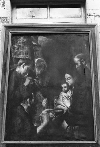 Tableau : L'adoration des bergers, huile sur toile