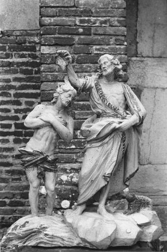 Groupe sculpté : Le Baptême du Christ