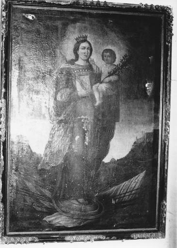 Tableau : Notre Dame Libératrice portant les armoiries de Salines, huile sur toile - © Ministère de la Culture (France), Médiathèque du patrimoine et de la photographie (objets mobiliers), tous droits réservés