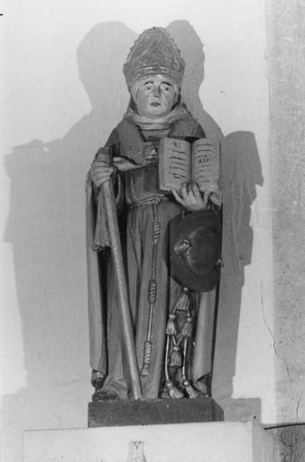 Statue : Saint Bonaventure, pierre sculptée, peinte, dorée - © Ministère de la Culture (France), Médiathèque du patrimoine et de la photographie (objets mobiliers), tous droits réservés