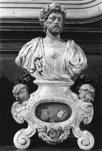 Buste-reliquaire de saint Victor, bois sculpté, peint, doré - © Ministère de la Culture (France), Médiathèque du patrimoine et de la photographie (objets mobiliers), tous droits réservés