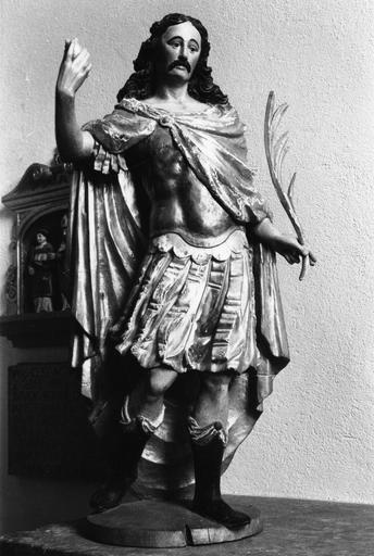 Statue : Saint Gengoul, bois sculpté, peint, doré - © Ministère de la Culture (France), Médiathèque du patrimoine et de la photographie (objets mobiliers), tous droits réservés