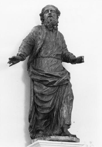 Statue : Saint Pierre (?), bois sculpté