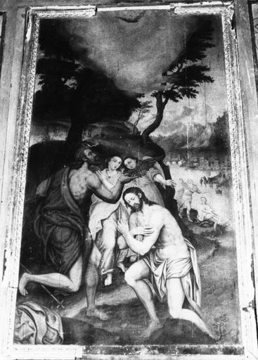 Tableau : Le Baptême du Christ, huile sur bois - © Ministère de la Culture (France), Médiathèque du patrimoine et de la photographie (objets mobiliers), tous droits réservés
