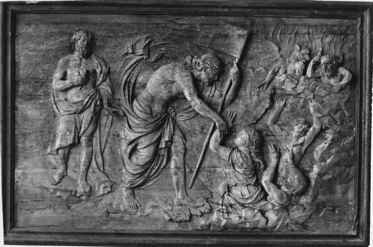 Bas-relief : Le Christ aux Limbes, bois sculpté ; après restauration - © Ministère de la Culture (France), Médiathèque du patrimoine et de la photographie (objets mobiliers), tous droits réservés