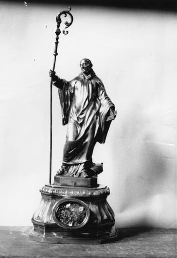 Statuette-reliquaire d'un saint abbé, argent - © Ministère de la Culture (France), Médiathèque du patrimoine et de la photographie (objets mobiliers), tous droits réservés