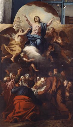 Tableau : L'Assomption, huile sur toile ; après restauration