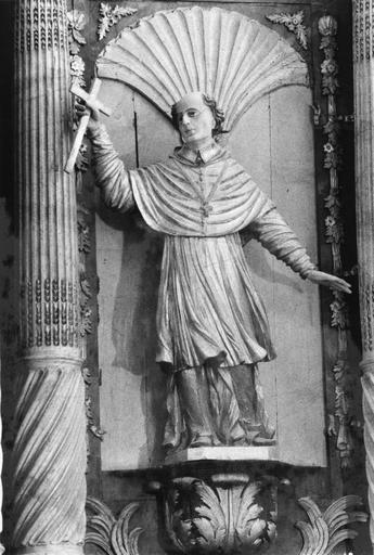 Statue : Saint François-Xavier, bois sculpté, peint, doré