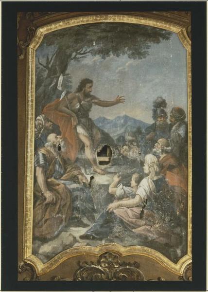 tableau du maître-autel : saint Jean-Baptiste prêchant, vue générale - © Ministère de la Culture (France), Médiathèque du patrimoine et de la photographie (objets mobiliers), tous droits réservés