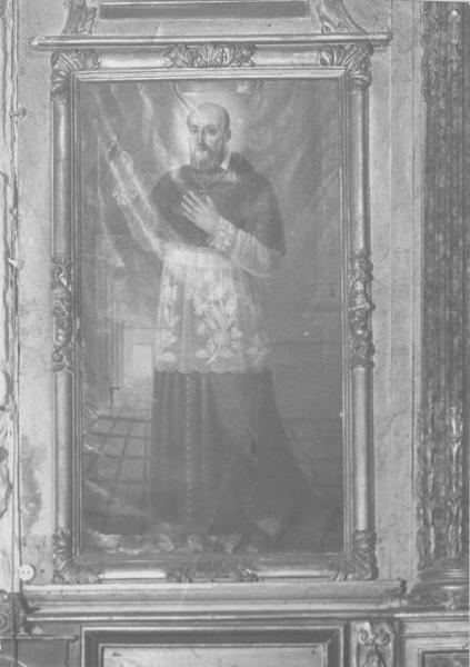 2 tableaux : saint François de Sales, saint Charles Borromée