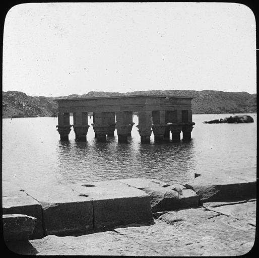 L'Ile de Philoe après l'installation du barrage d'Assouan