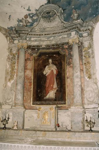 autel, retable, tabernacle (maître-autel), statue : Christ