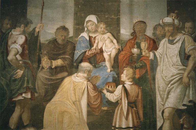 tableau : Adoration des mages, partie centrale