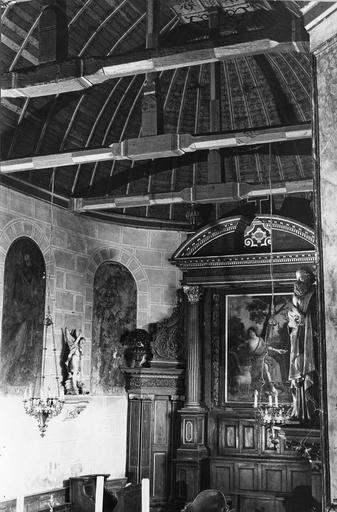 choeur avec retable, tableau, lambris de revêtement, statues - © Ministère de la Culture (France), Médiathèque du patrimoine et de la photographie (objets mobiliers), tous droits réservés