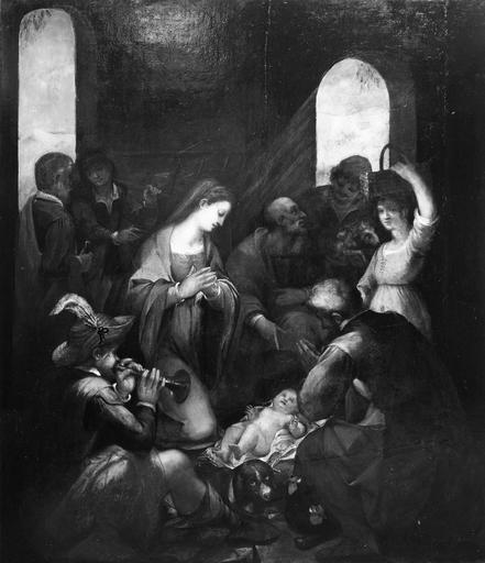 tableau : Adoration des bergers, après restauration - © Ministère de la Culture (France), Médiathèque du patrimoine et de la photographie (objets mobiliers), tous droits réservés