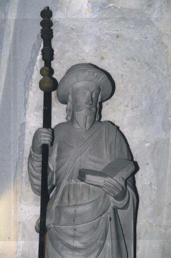 statue : Saint Jacques pèlerin, détail - © Ministère de la Culture (France), Médiathèque du patrimoine et de la photographie, diffusion RMN-GP